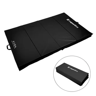 Összehajtható gimnasztikai szőnyeg inSPORTline Kvadfold 200x120x5 cm - fekete