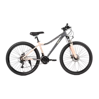 Junior hegyikerékpár Olpran Strix 26", 125-145 cm, 21 fokozatú Shimano váltórendszer, minőségi alumínium váz, kitámasztó, rugózó első villa - szürke/rózsaszín