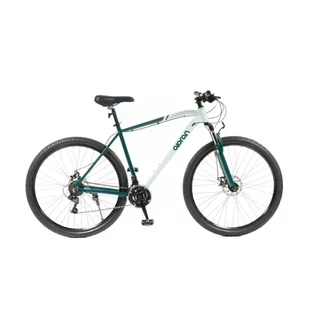 Férfi hegyikerékpár Olpran ASTACUS Man 29", könnyű alumínium váz, Shimano alkatrészek, 21 fokozat, Shimano hátsó váltó, 160 mm-es tárcsák - szürke/petróleumszínű