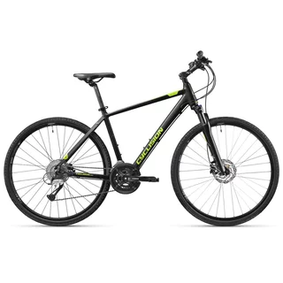 Férfi cross kerékpár Cyclision Zodin 3 MK-II 28", 16 sebességes Shimano váltórendszer, Chaoyang MAKO SHARK gumiabroncsok, Shimano mechanikus tárcsafék - Éjféli Lime