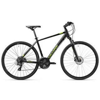 Férfi cross kerékpár Cyclision Zodin 4 MK-II 28", ergonomikus markolatok, teleszkópos villa, Chaoyang MAKO SHARK gumiabroncsok - Éjféli Lime