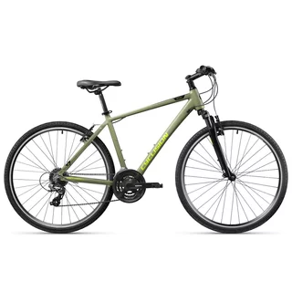 Férfi cross kerékpár Cyclision Zodin 5 MK-II 28", Shimano 21 sebességes váltórendszer, SR SUNTOUR M3010 rugós villa, Chaoyang MAKO SHARK gumiabroncsok -  Flash Army