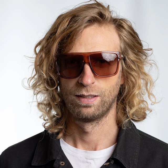 Sport napszemüveg Tripoint Rajka - Shiny Transparent Brown Gradient Brown Cat.3