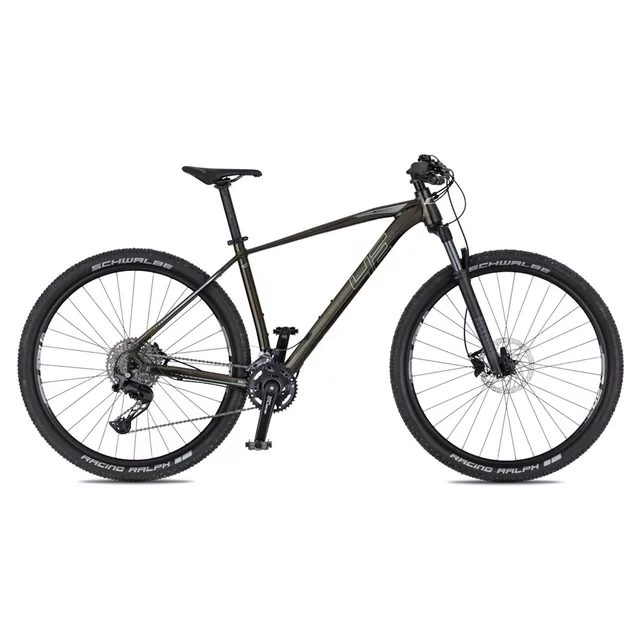 Hegyikerékpár 4EVER Firetrack 29'' 10.0, shimano tárcsafék, 29-es kerekek, 22 sebességfokozat, Schwalbe gumiabroncsok - gyöngyház fekete / hologram - gyöngyház fekete / hologram
