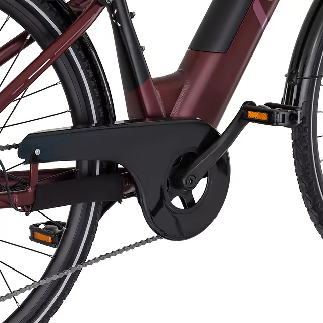 Városi elektromos kerékpár inSPORTline ISL Eclion 648 Wh 28" - 2026, 150 km-es hatótávolság, első és hátsó lámpák, Bafang H405 hátsó motor - Napsugár Sárga