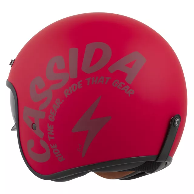 Motoros bukósisak Cassida Oxygen Gear 2.0 matt piros/sötétpiros, exkluzív grafika, teljesen kivehető és mosható bélés, polikarbonát héj, napellenző