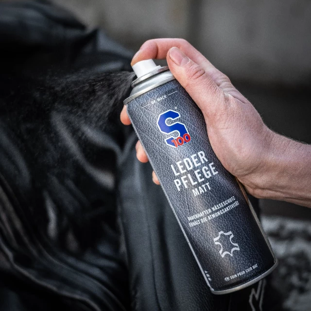 Ápoló és védőszer bőrhöz, velúrhoz és természetes matt felületekhez S100 Leather Care Matt 300 ml, megőrzi a légáteresztő képességet
