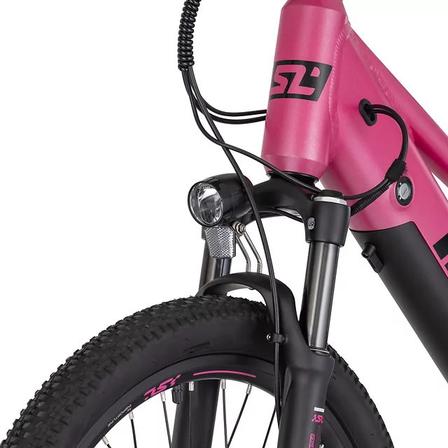 Elektromos gyermek kerékpár inSPORTline ISL Savager 360 Wh 24" - 2026, 24"-os Kenda gumik, Bafang motor,  SR Suntour XCM első teleszkópos villa - Versenyző Kék