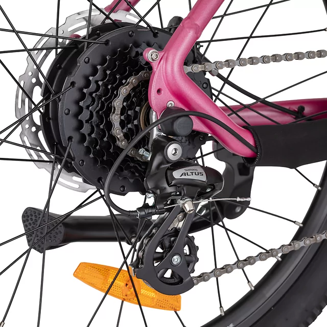 Elektromos gyermek kerékpár inSPORTline ISL Savager 360 Wh 24" - 2026, 24"-os Kenda gumik, Bafang motor,  SR Suntour XCM első teleszkópos villa - Versenyző Kék