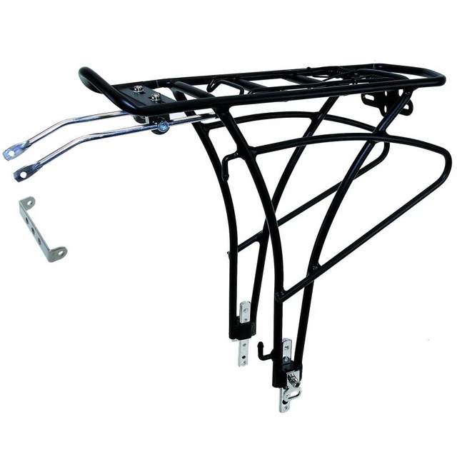 Kerékpár csomagtartó Nexelo L333003 fekete, 26–28″, erős rugós klipsz, PVC bevonat