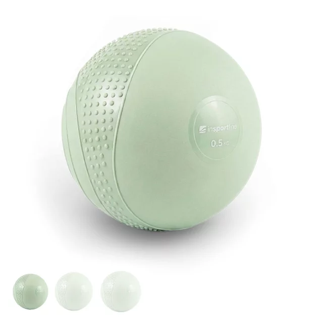 Mini medicinlabda inSPORTline Sendelar 10,5cm/0,5kg, csúszásgátló elemek, strapabíró szerkezet, gumírozott hatású PVC felület, könnyű kezelhetőség