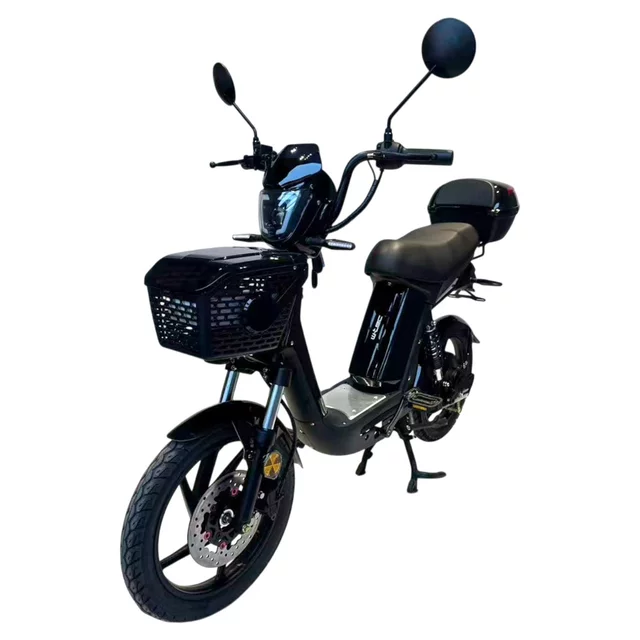 Elektromos robogó W-TEC E-Greta II 12Ah 18",  LED-es világítás, távirányító beépített riasztóval, áttekinthető digitális kijelző, 50 km hatótávolság - fekete - fekete