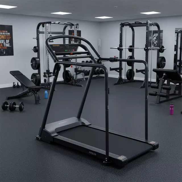 Futó- és sétálópad inSPORTline Avolin, masszív keret, biztonsági hevederek, pulzusszám monitorozása, szállítógörgők, fokozatmentes állítható sebesség