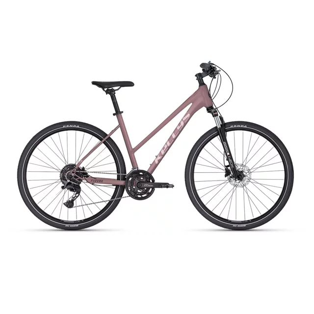 Női cross kerékpár KELLYS PHEEBE 30 28" 2025, Shimano Cues 18 sebességes váltó, SR Suntour rugóvilla - Rose Gold