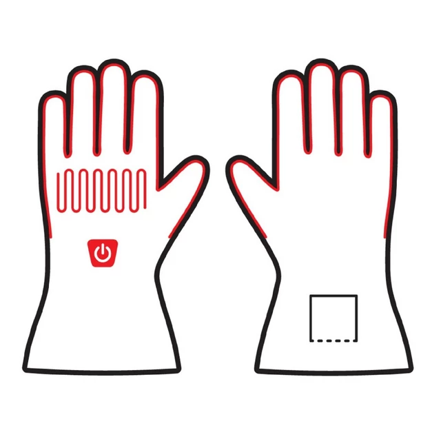 Fűthető sí és motoros kesztyű Glovii GS8 - szürke