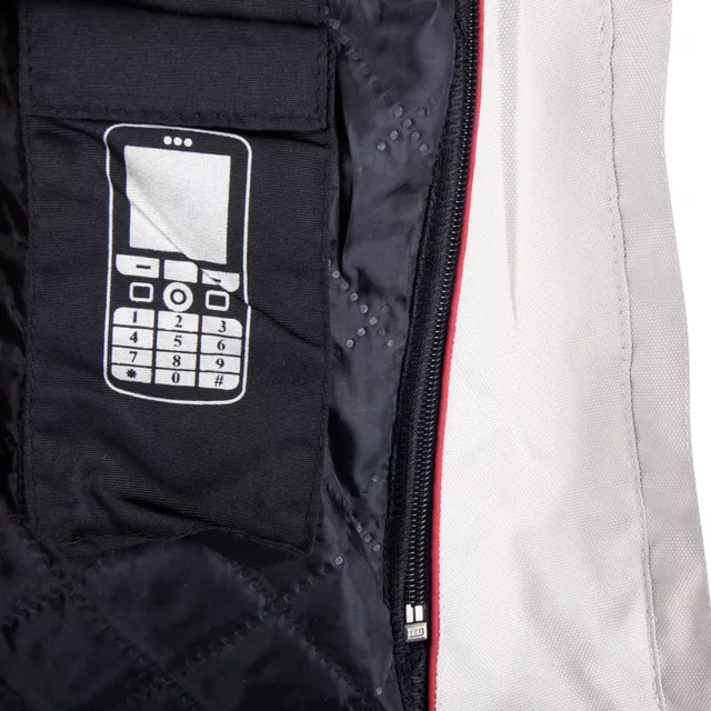 Női motoros kabát W-TEC Lucina - szürke-krémfehér