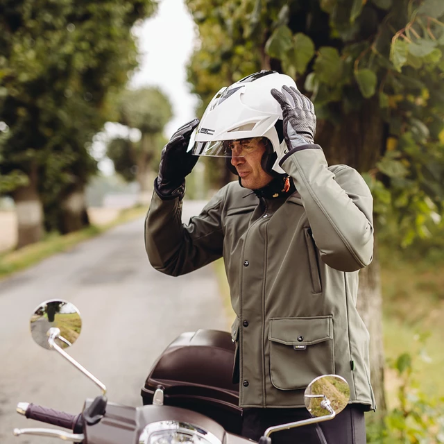 Férfi softshell motoros kabát W-TEC Forresta - Urban Khaki