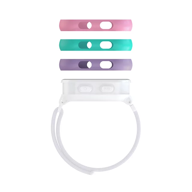 Csere szilikon keret inSPORTline Cubbio okosórához 3 db, kellemes és kényelmes anyag, ellenáll a mindennapi kalandoknak, stílusos dizájn - rózsaszín-zöld-lila