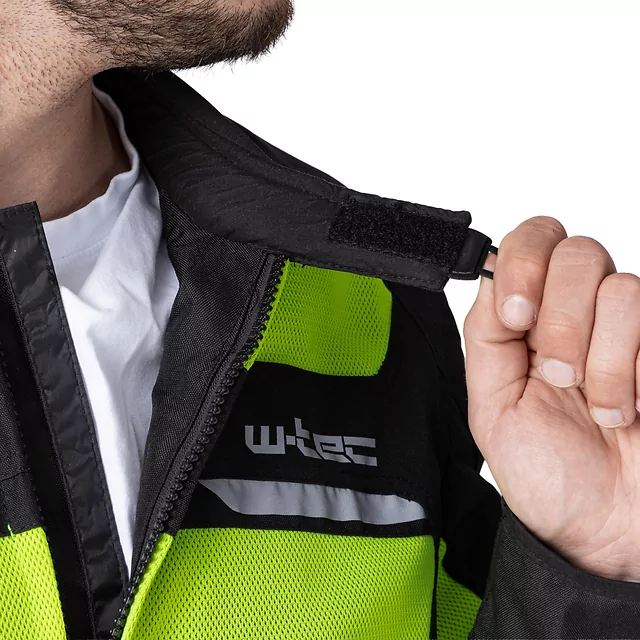 Nyári motoros kabát  W-TEC Saigair - Fluo Sárga-Szürke
