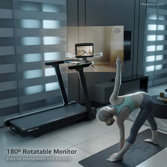 Futópad inSPORTline ZenRun 120, 4Le, 150kg teherbirás, laposra összehajtható, 180° forgatható érintőképernyő, 12% dőlészög, 22km/ó, HRC