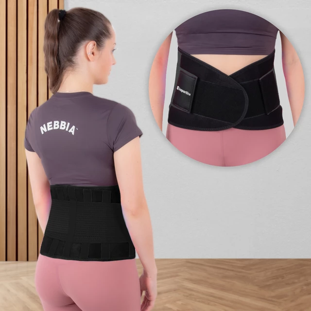 Neoprén deréköv inSPORTline Waistrim - rózsaszín - fekete