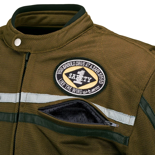 Férfi motoros kabát W-TEC Bellvitage Khaki Chameleon