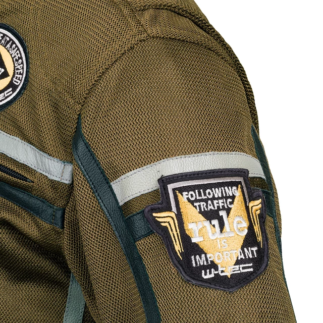 Férfi motoros kabát W-TEC Bellvitage Khaki Chameleon