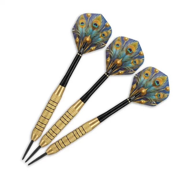 Darts nyíl Shot Solo Brass Plated Value Range steel 3 db