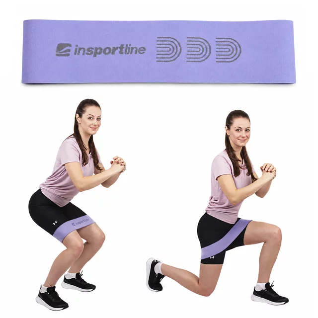 Erősítő hurok inSPORTline Hiplop L, ellenállás 22kg, kerület 72cm, hossz 36cm, Nylon, Szilikon, Latex varratok, szélesség 6cm, vastagság 2mm - narancssárga