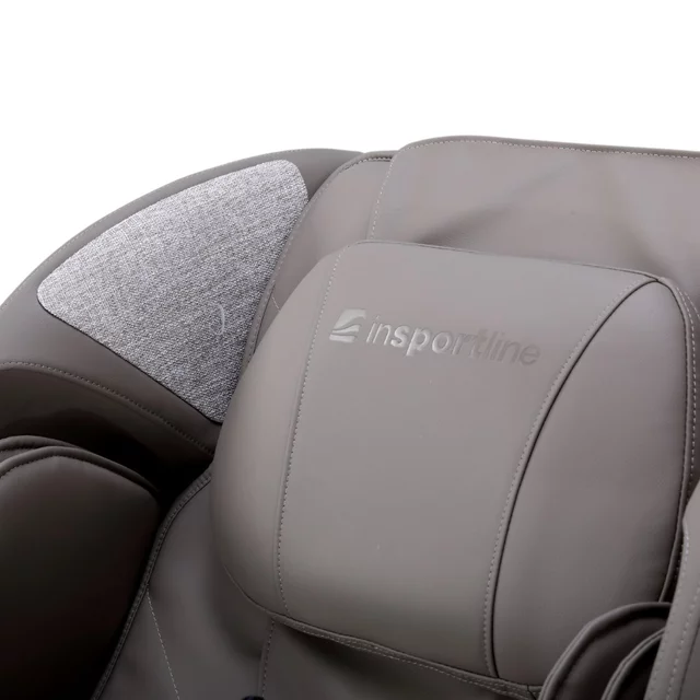 Masszázsfotel inSPORTline Modenico, kihúzható lábtartó, vezérlő LCDkijelzővel, 18 előre beállított program, Bluetooth hangszórók, Zero Gravity pozíció - bézs