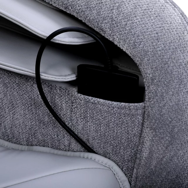Masszázsfotel inSPORTline Modenico, kihúzható lábtartó, vezérlő LCDkijelzővel, 18 előre beállított program, Bluetooth hangszórók, Zero Gravity pozíció - bézs