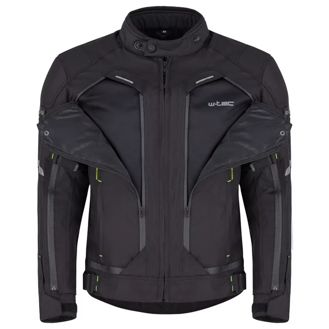 Férfi motoros kabát W-TEC Progair - fekete-fluo
