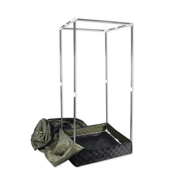 Hordozható gőzszauna inSPORTline Klementina II, zseb, tépőzáras ablak, összecsukható szék, tartály, könnyen összecsukható