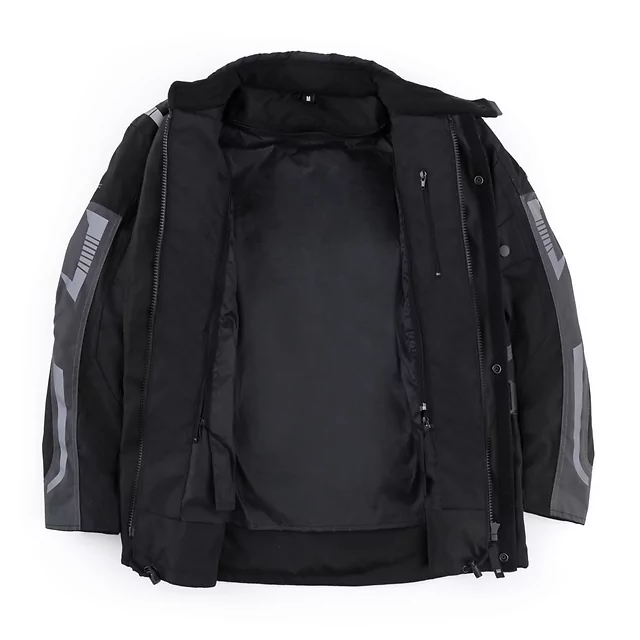 Férfi motoros kabát W-TEC Burdys Evo - fekete-szürke-piros