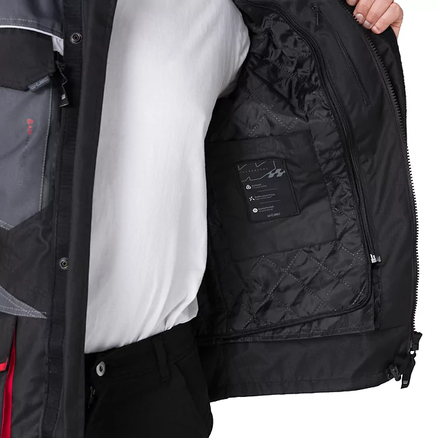 Férfi motoros kabát W-TEC Burdys Evo - fekete-szürke-piros