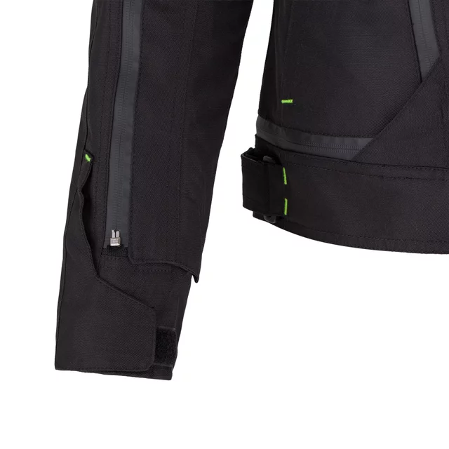 Női motoros kabát W-TEC Progair Lady, hőszigetelő CloudAir bélés, Visionight fényvisszaverő elemek, strapabíró 600D-s poliészter szövet - fekete-fluo