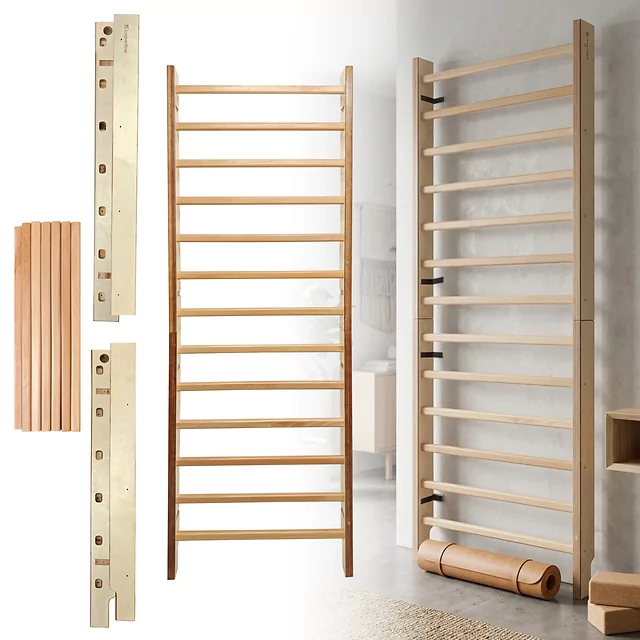Bordásfal inSPORTline Dualmar 220x80 cm, erős és tartós kialakítás, lakkozott felület, tartozékok rögzítésének lehetősége, könnyű karbantartás