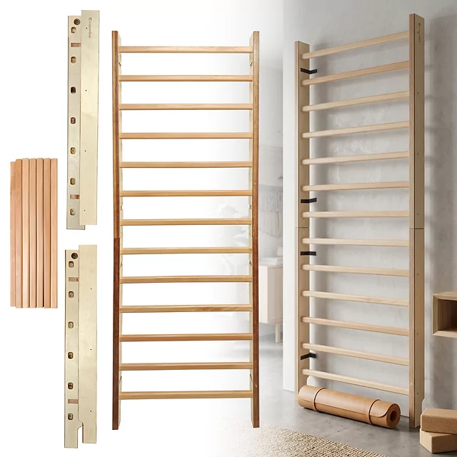 Bordásfal inSPORTline Dualmar 250x90 cm, erős és tartós kialakítás, lakkozott felület, tartozékok rögzítésének lehetősége, könnyű karbantartás