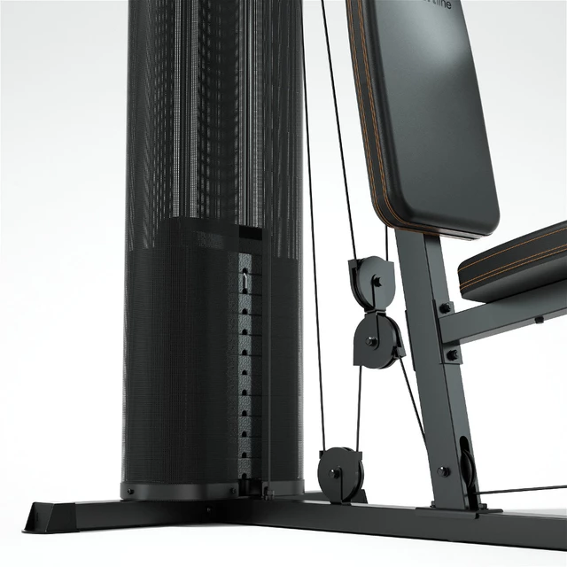 Edzőtorony inSPORTline ProfiGym C35, súly 121,5kg, teherbirás 120kg, lapsúlyos, otthoni biztónságos kondigép, csigás, tucatnyi gyakorlat