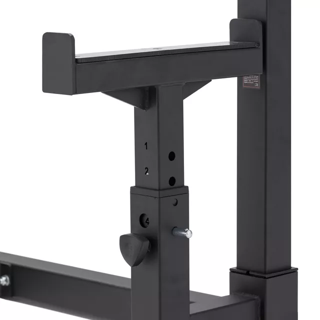 Erősítő bench press állvány inSPORTline X-NT CR20 IPF Combo Rack, biztonsági karok, tartós acélszerkezet, gumírozott lábak, praktikus emelők