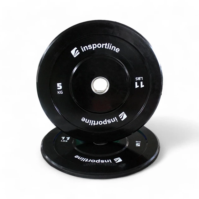 Gumis súlytárcsa inSPORTline Bumper Plate Lite 5 kg 50 mm