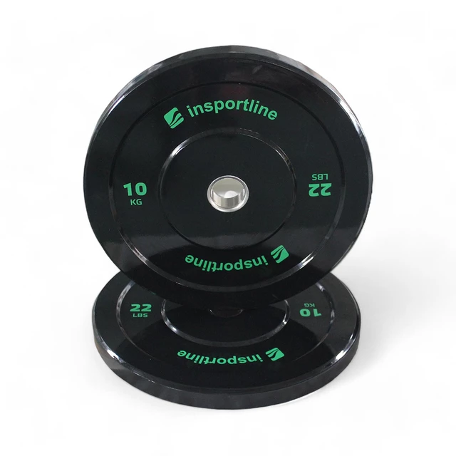 Gumis súlytárcsa inSPORTline Bumper Plate Lite 10 kg 50 mm