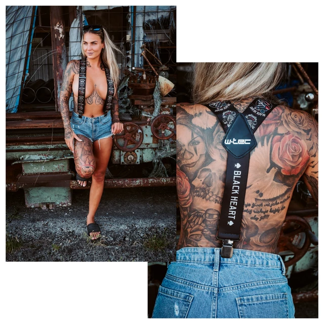 Nadrágtartó W-TEC Black Heart Suspenders