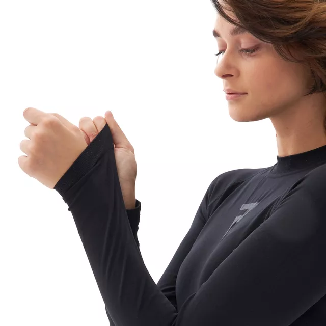 Női motoros thermo body Rebelhorn Freeze II Lady BD, varrásmentes technológia, speciális kompressziós zónák, rugalmas szálak - fekete