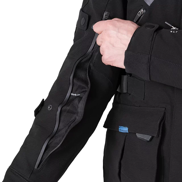 Motoros kabát W-TEC Nykolas, levehető rugalmas CE protektorok, Ripstop külső szövet 600D poliészterrel, hőszigetelő bélés - fekete