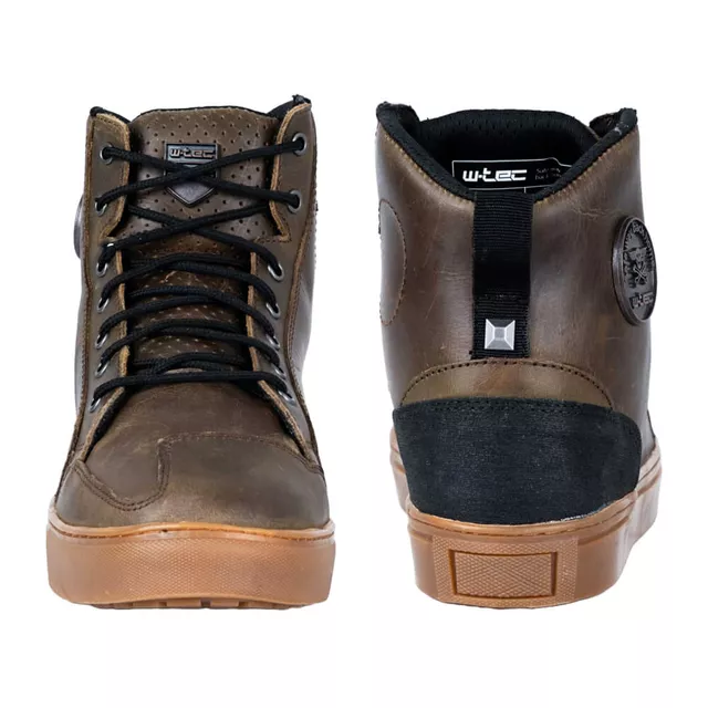 Motoros csizma W-TEC Fred, megerősített orr-rész, hurokkal ellátott pánt, dupla varrás csúszásmentes talp