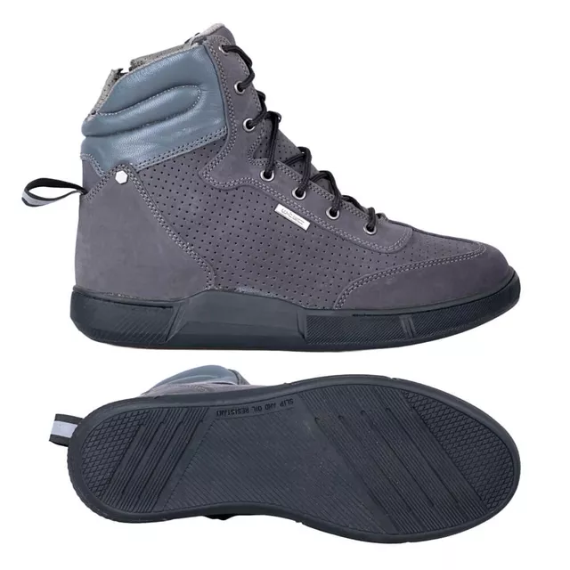 Motoros csizma W-TEC Elton, kis szellőzőnyílás, bokavédelem, megerősített orr- és sarokrész, dupla varrás, csúszásgátló talprész, fényvisszaverő elem