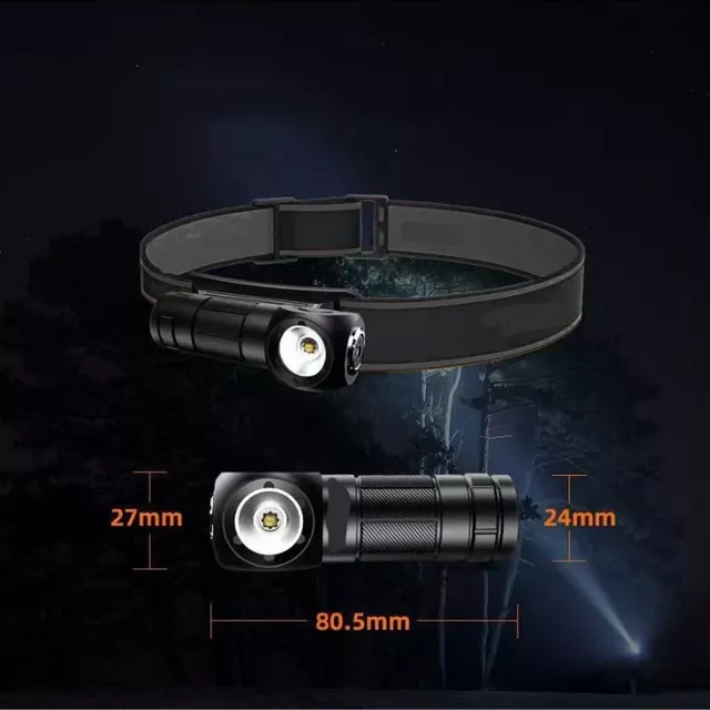 Multifunkciós fejlámpa inSPORTline Lumulti, mágneses, klipsz, rugalmas pánt, 1000 lumen, USB-C