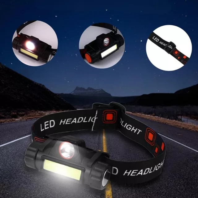 LED fejlámpa inSPORTline Lumeria, rugalmas pánt, kompakt, MicroUSB, 300 lumen