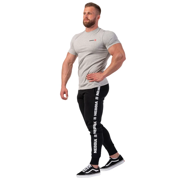 Férfi póló Nebbia Minimalist Logo 291 - világos szürke